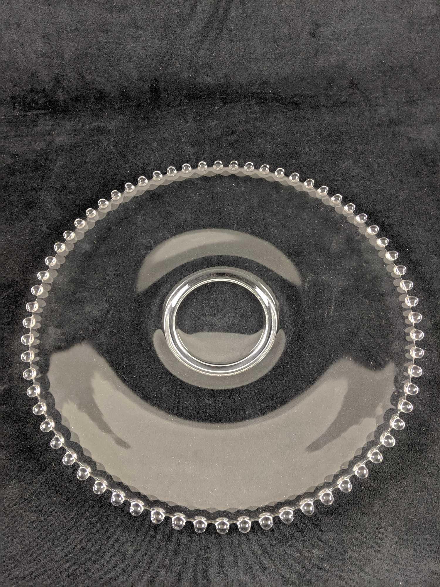 Vintage Imperial Glass Candlewick 14 Inch Tray (1 of 3)