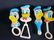 Lot of 6 Vintage Plastic Disney Donald Duck Rattles - 5