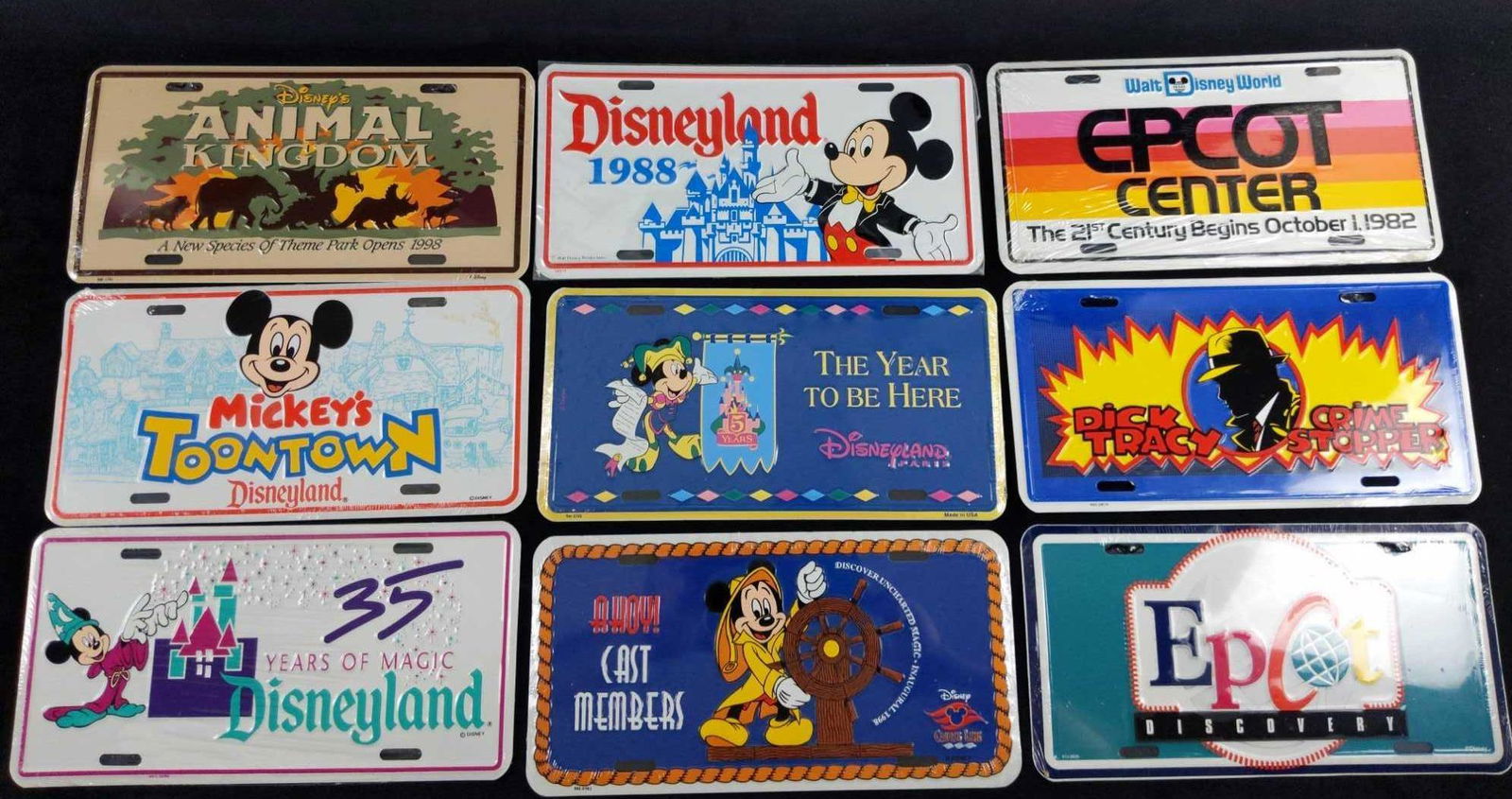 9 Walt DIsney License Plates Disneyland Epcot E Aug 21, 2020 Rapid