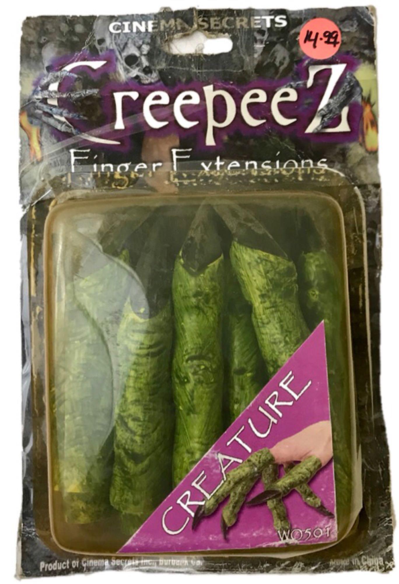 NOS - Halloween Accessory - Creature Finger Extentions: A brand-new, unused item in the original packaging. Packaging may show signs of damage.