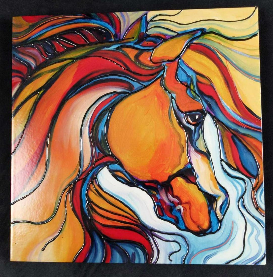 SouthWest Abstract Horse Textured Print M Baldwin (1 of 6)