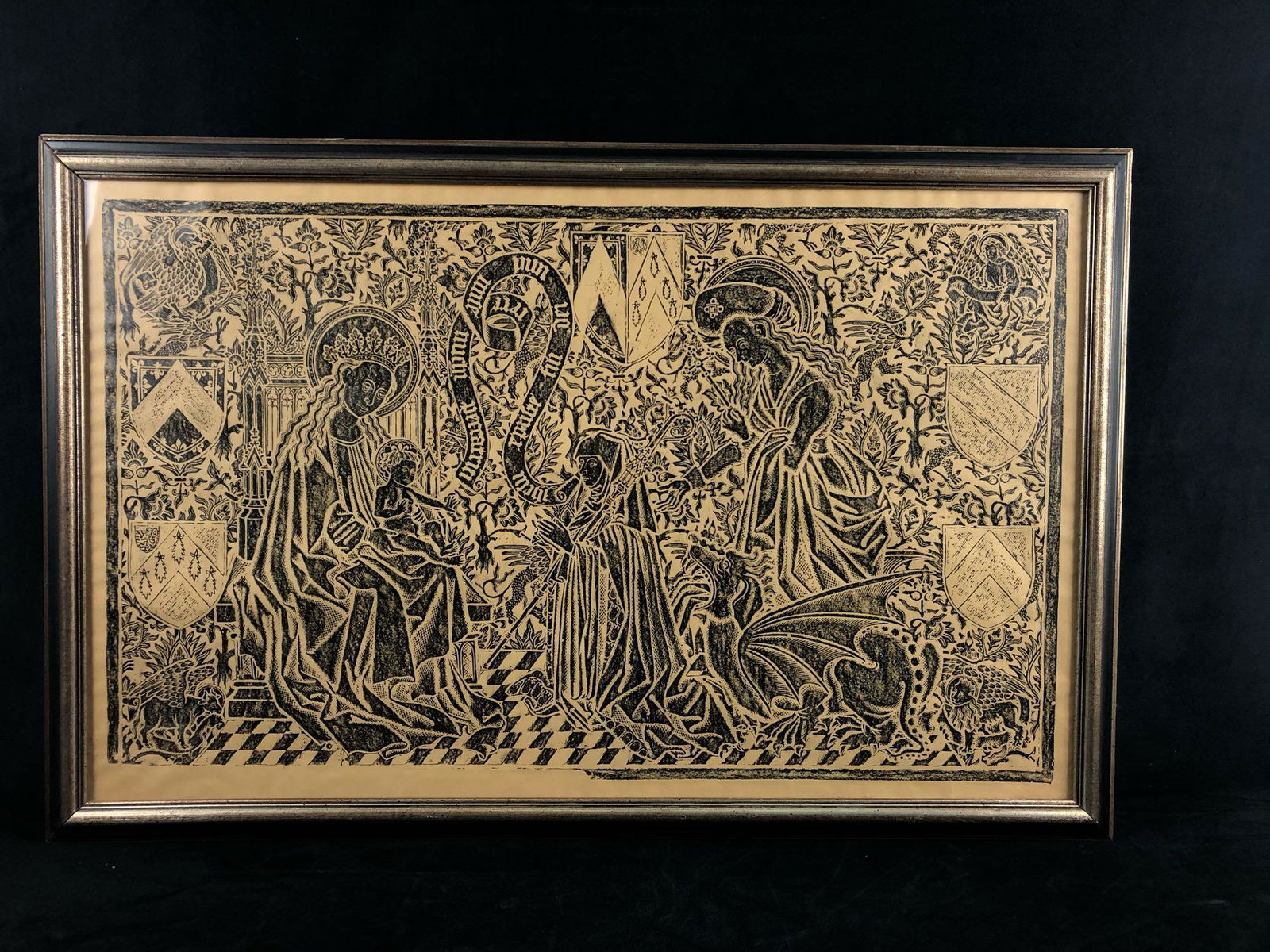 Vintage Unique Print Mother & Child (1 of 5)