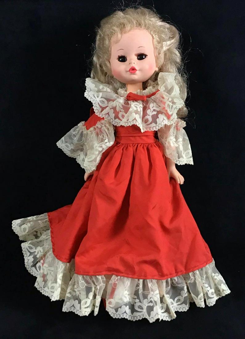 Vintage Doll Furga Italy Sleepy Eyes: Vintage Doll Furga Italy Sleepy Doll. Her serial number is 20 288. Her dress, underwear and shoes are removable.She has sleepy eyes that are still functional. Her lips are glossy and cheeks are blushe
