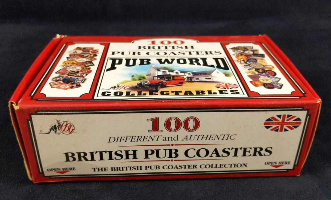 100 Authentic British Pub World Coasters Beer A: The British Pub Coasters collection is made up of 100 different and authentic pub coasters. Including special short series where available. These represent many of the oldest and more famous brews con