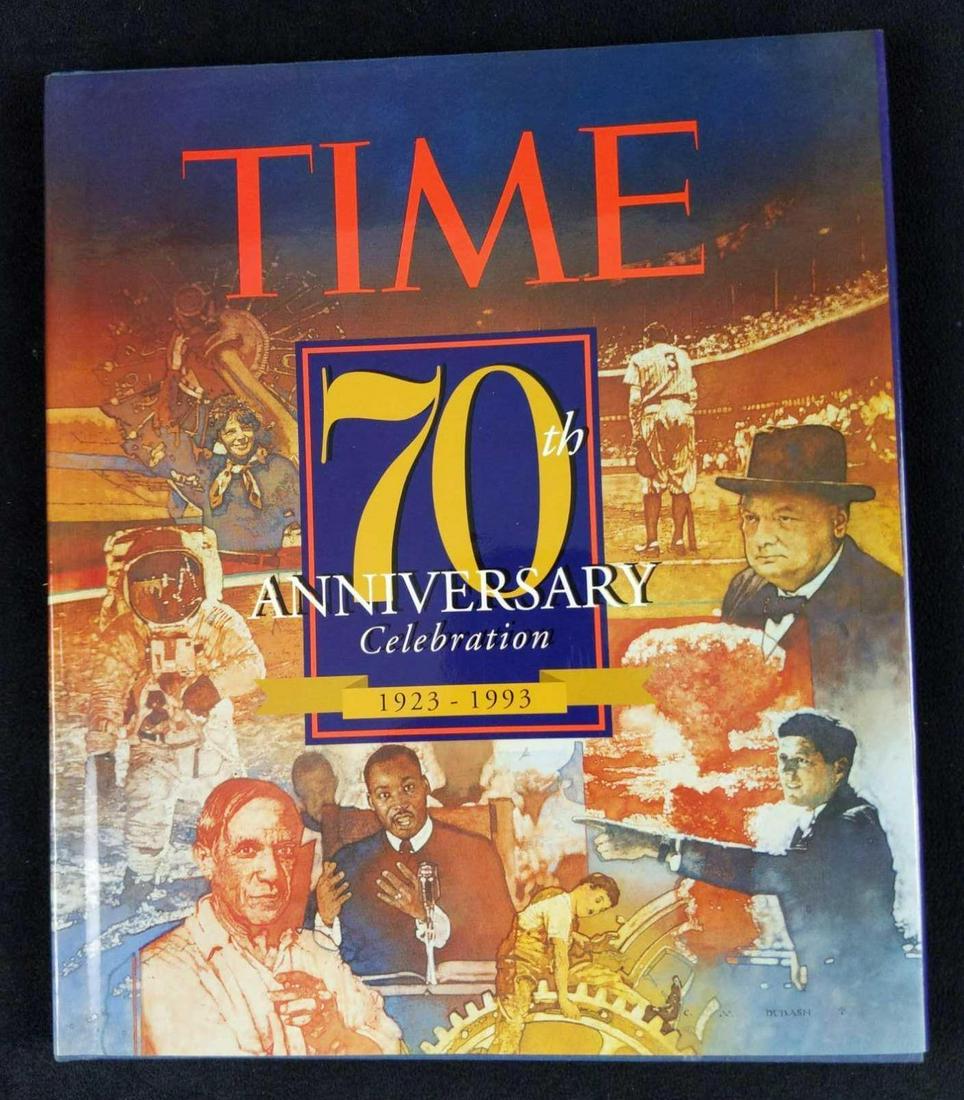 Time Magazine 70th Anniversary Celebration 23 to 93: Time 70th Anniversary Celebration 1923-1993 hardcover by the Editors Of Time Magazine. Published by Time Books in 1994. Book is approx 9 1/2" x 11". The book is in good, used condition with some minor