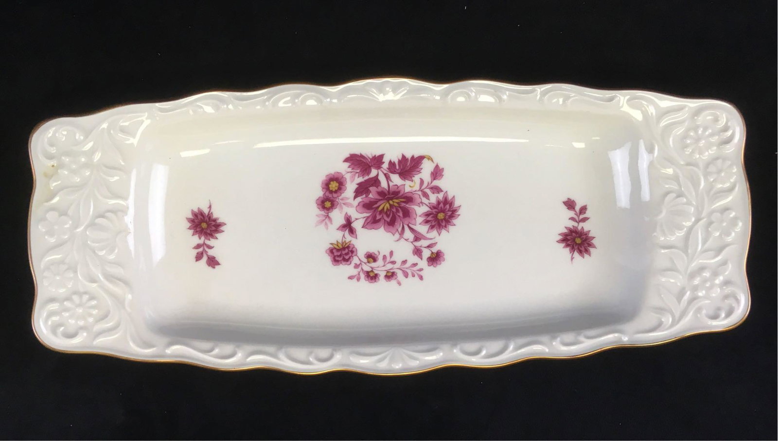Shumann Azberg Bavarian Tray: Vintage tray from Bavaria by Shuman Azberg. The tray is in nice condition and measures 14" L, 6" W, 1.1/2" H.