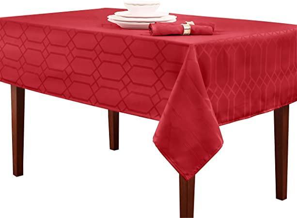 Benson Mills Chagall Spillproof Tablecloth Scarlet: Benson Mills Chagall Spill-proof Tablecloth Scarlet 60" x 104". Oblong. Still in original packaging. It is in unused condition with no known damage. Package is approx 9" x 14". Please note, the first 