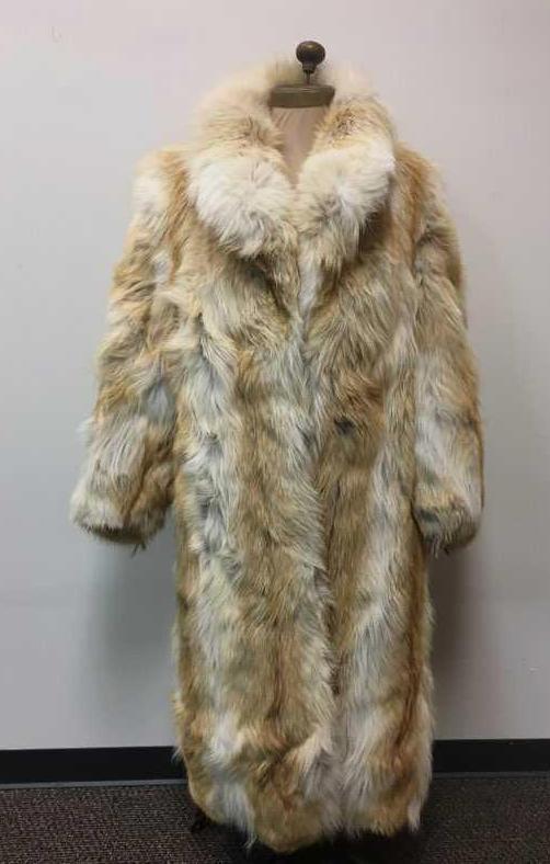 Very Striking Cinnamon Coyote Fur Full Length Coat (1 of 8)