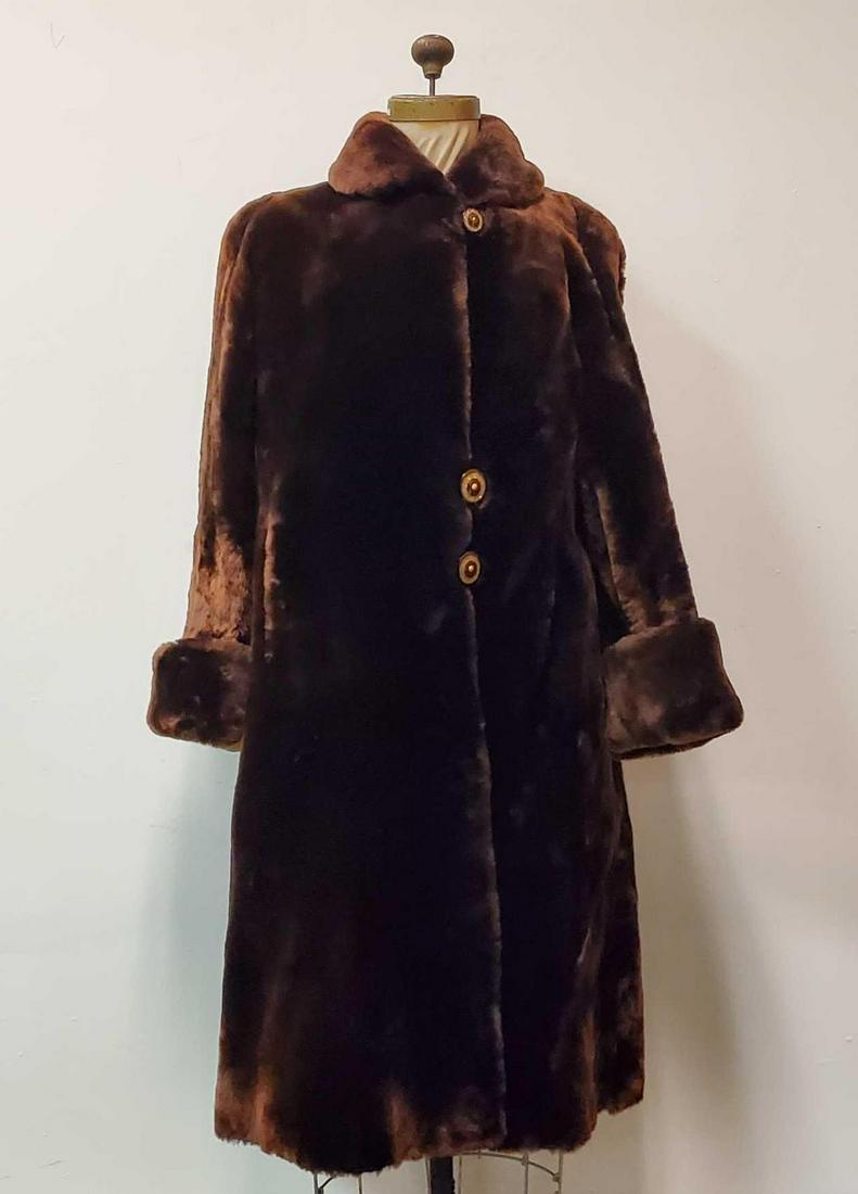 Vintage Brown lamb Shearling Coat (1 of 11)