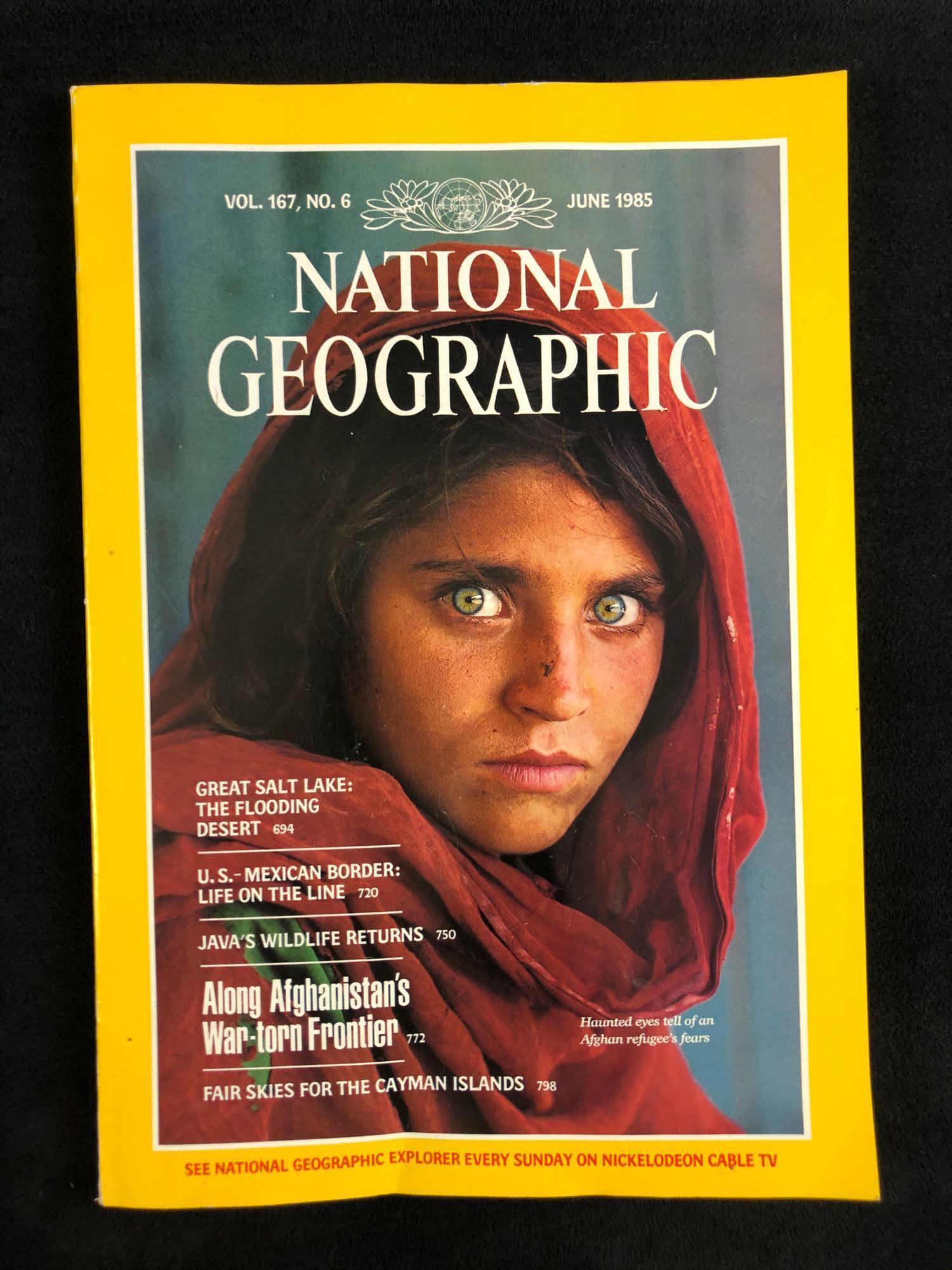 1985 National Geographic Magazine Green Eyed: National Geographic Magazine JUNE 1985 Vol 167 No. 6 Afghan Girl Refugee Green Eyed Steve McCurry Photography is capturing a moment that can never be created again and that perfection was captured in