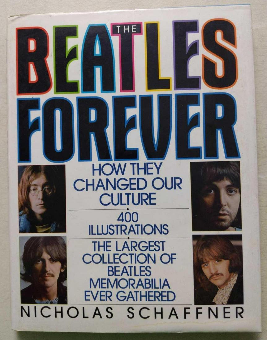 The Beatles Forever Vintage Hardcover: The Beatles Forever by Nicholas Schanffner. Published by MFJ Books in 1978. Hardcover book is approx 9" x 1" x 11". The book is in good, vintage condition with some minor shelf-wearing.