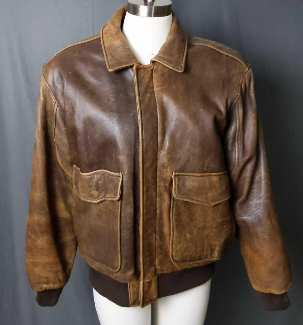 Vtg Wear Me Out U2 Distressed Brown Leather Jacket: U2 WEAR ME OUT Distressed Leather Bomber Motorcycle Jacket SIZE 44 Men's. The jacket is preowned and has a smokey smell to it. Should be dry-cleaned by a leather specialist. The outer is genuine leath