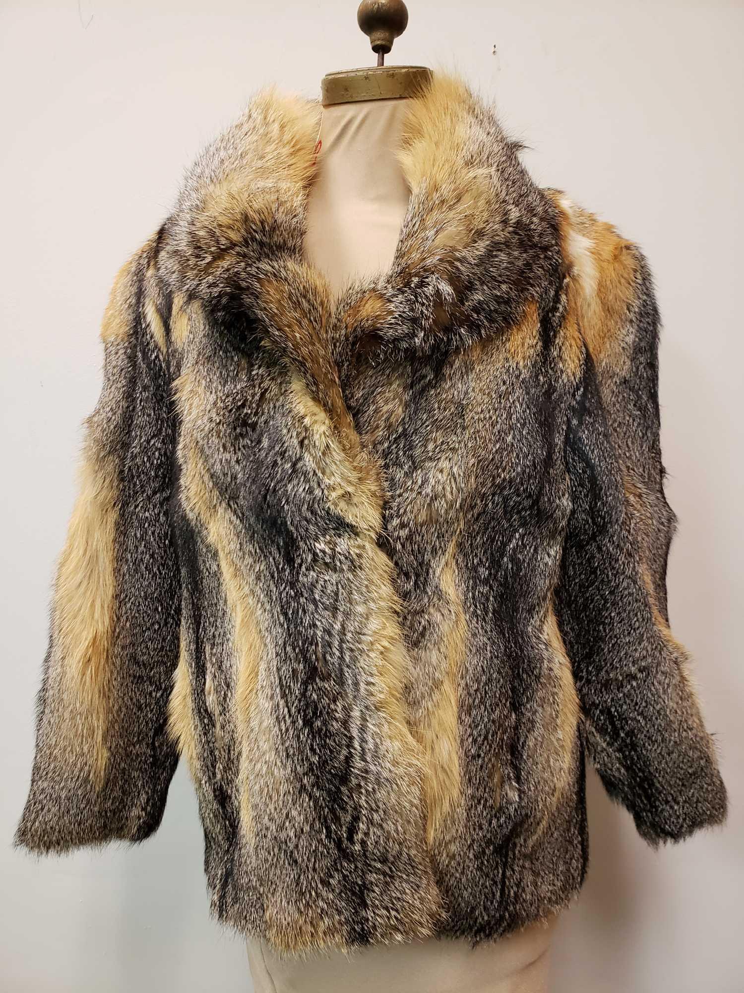 Gray Fox Fur Jacket (1 of 5)