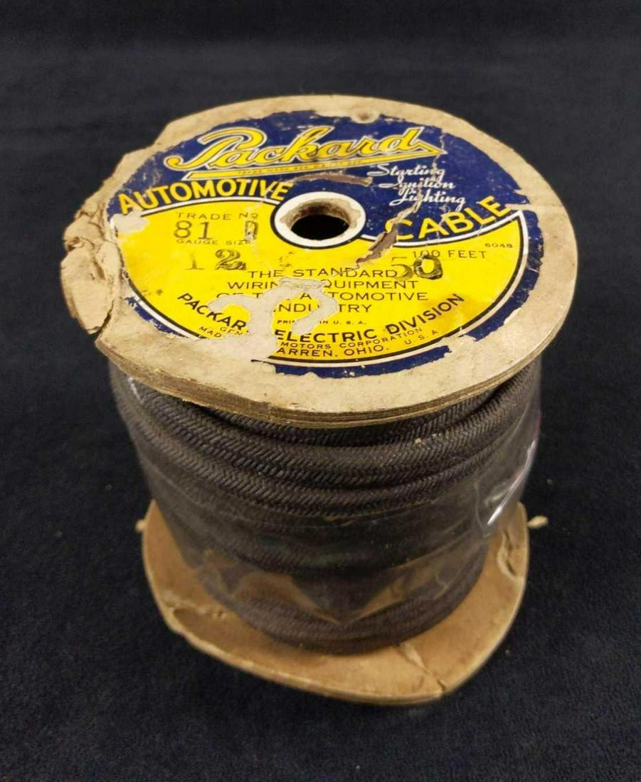 Packard Automotive Cable Starting Ignition Cable: Trade Number 81. Gauge Size 12. Still wrapped in original packaging. The cable still looks to be in very good shape with only one small cut on the cable near the center. There might be some light tape