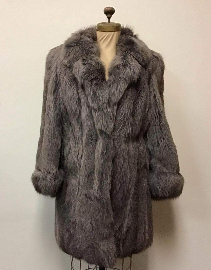 SAGA Dyed Fox Fur Coat Jacket Vintage Fashion (1 of 10)