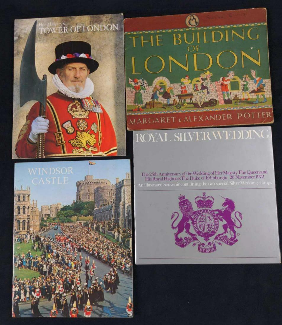 Four Souvenir English History Booklets Castles B: This lot includes: (1) The Building Of London By Margaret & Alexander Potter. Published by Penguin in 1945. Book is approx 9" x 7". (1) Her Majesty's Tower Of London By Olwen Headley. Published by Pit