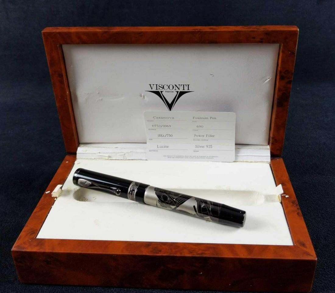 Visconti Casanova LE Erotic Rollerball Pen W3: First presented by Visconti at the opening of the Erotic Art Museum in Hamburg and its "Lust beim Schrieben" ("Lust while writing") exhibit, the popularity of the Visconti Erotic Art Pen prototype cau