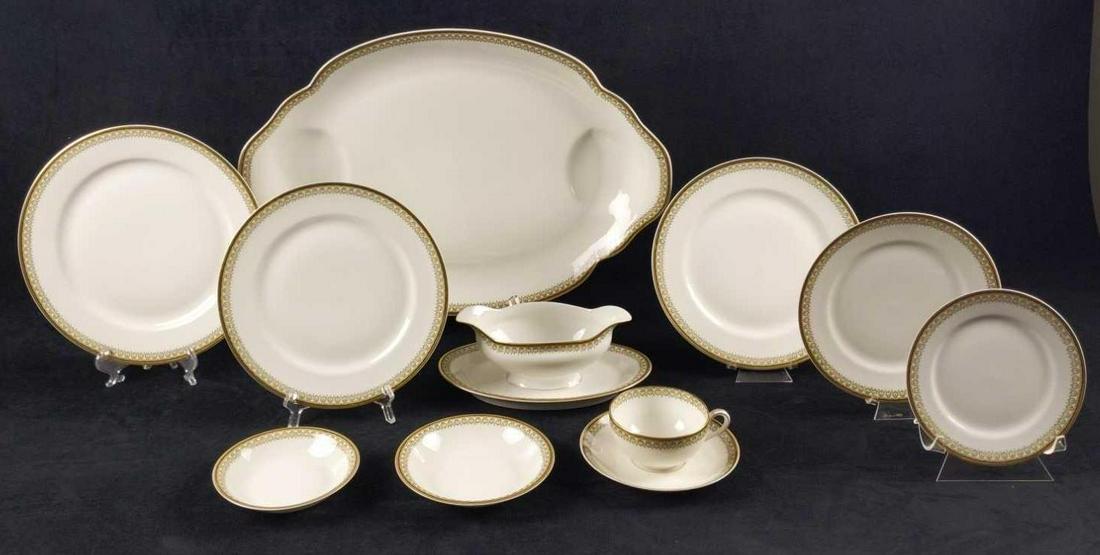 Vintage Rare Theodore Haviland Limoges Dinnerware: Here some Limoges porcelain dinnerware by Haviland & Co, located in France. The pattern is rather interesting and I have yet to find any other examples of it online. There's a gold-toned trim and thes