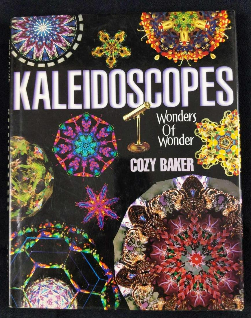 Kaleidoscopes Wonders of Wonder Hardcover Book: Kaleidoscopes: Wonders of Wonder by Cozy Baker. Published by C&T Publishing in 1999. Book is approx 9" x 1" x 11". The book is in good, used condition with some shelf-wearing on dust-jacket.