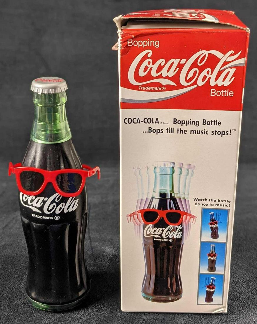 Vintage Takara Bopping Dancing Coca Cola Bottle: Vintage Takara "Bopping" Battery Operated Coca Cola Bottle With Original Box (1991). Comes in its original box. Does not appear to have been used. Tested and it works. Requires two double a batteries