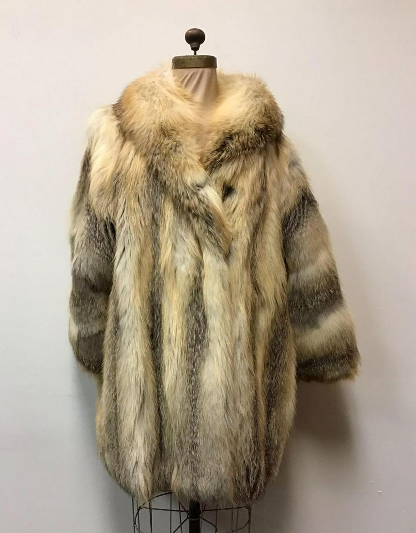 Golden Isle Fox Fur Coat Jacket Vintage Fashion (1 of 7)