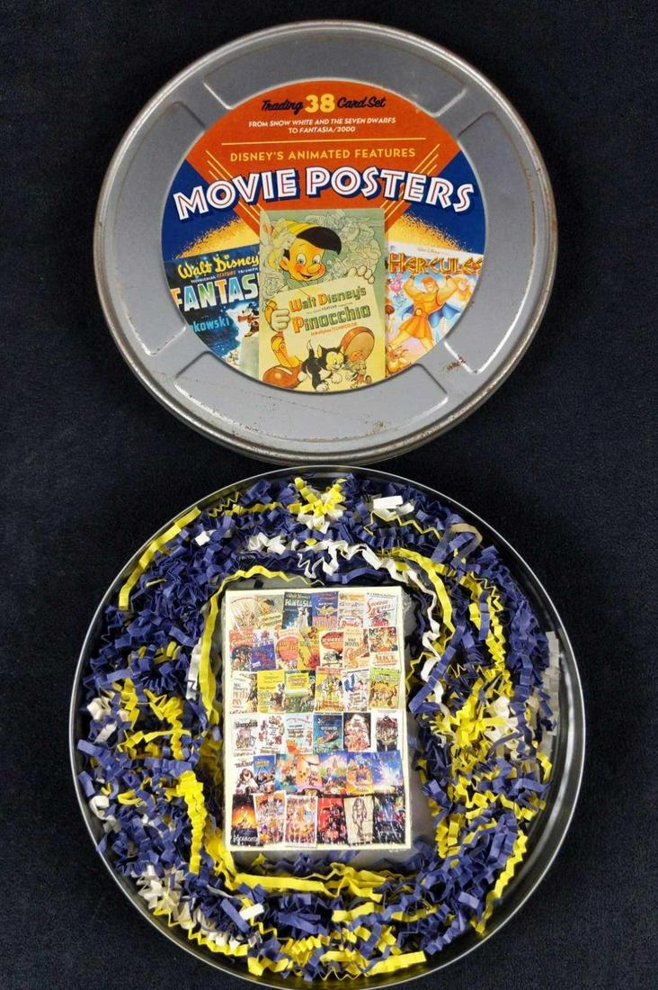 Walt Disney Animated Features LE Trading Cards Tin: Here is a collection of trading cards featuring thirty-eight of Disney's animated feature posters from Snow White And The Seven Dwarfs to Fantasia 2000. This was a limited edition of 5000. Cards are s