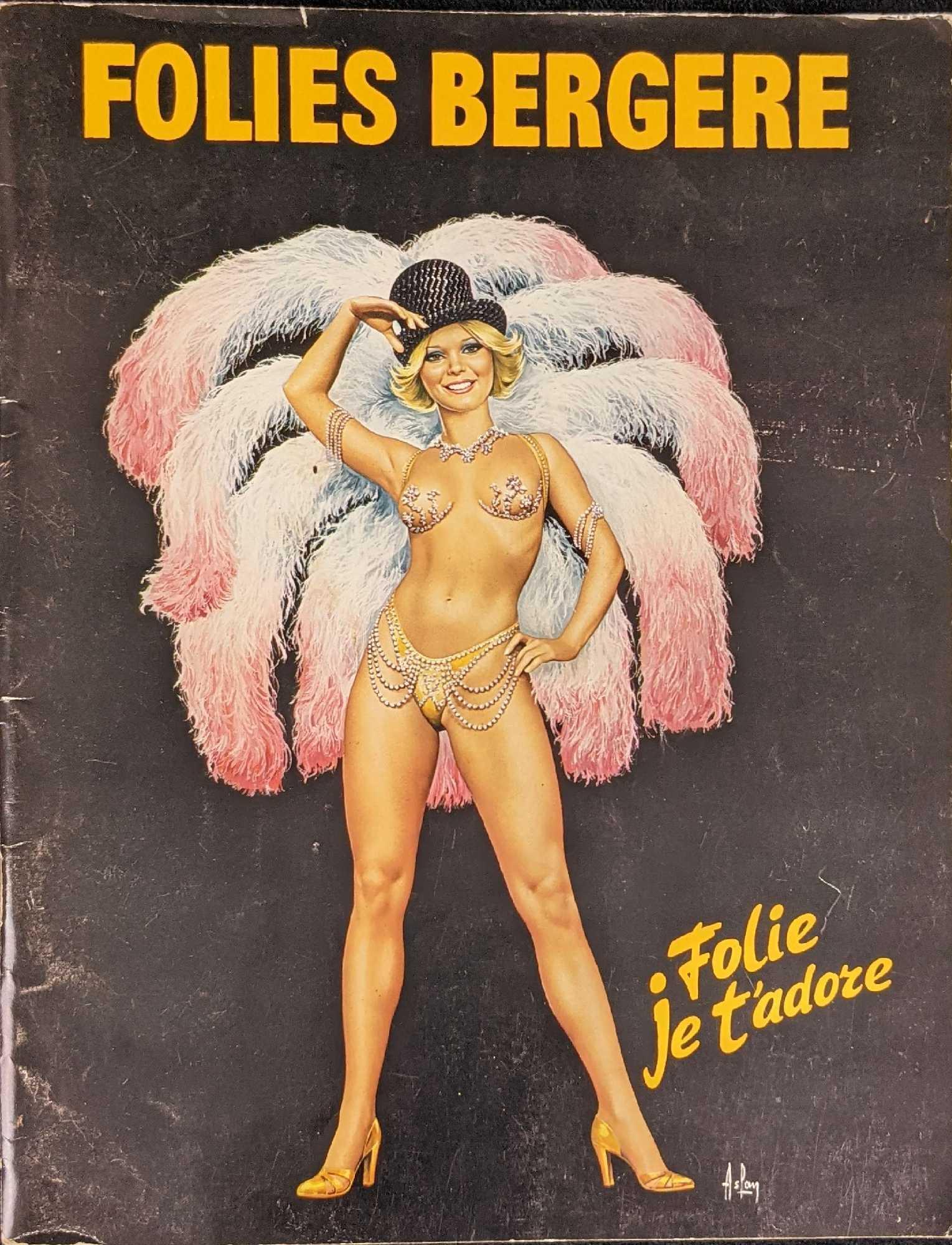 Vintage Folies Bergere Magazine 1977 Pinup Dancers: Vintage "Folies Bergere" Magazine from 1977. The magazine is approx 8 1/4" x 10 1/2" and is in a good, vintage condition with some shelf-wear on the cover. In French.