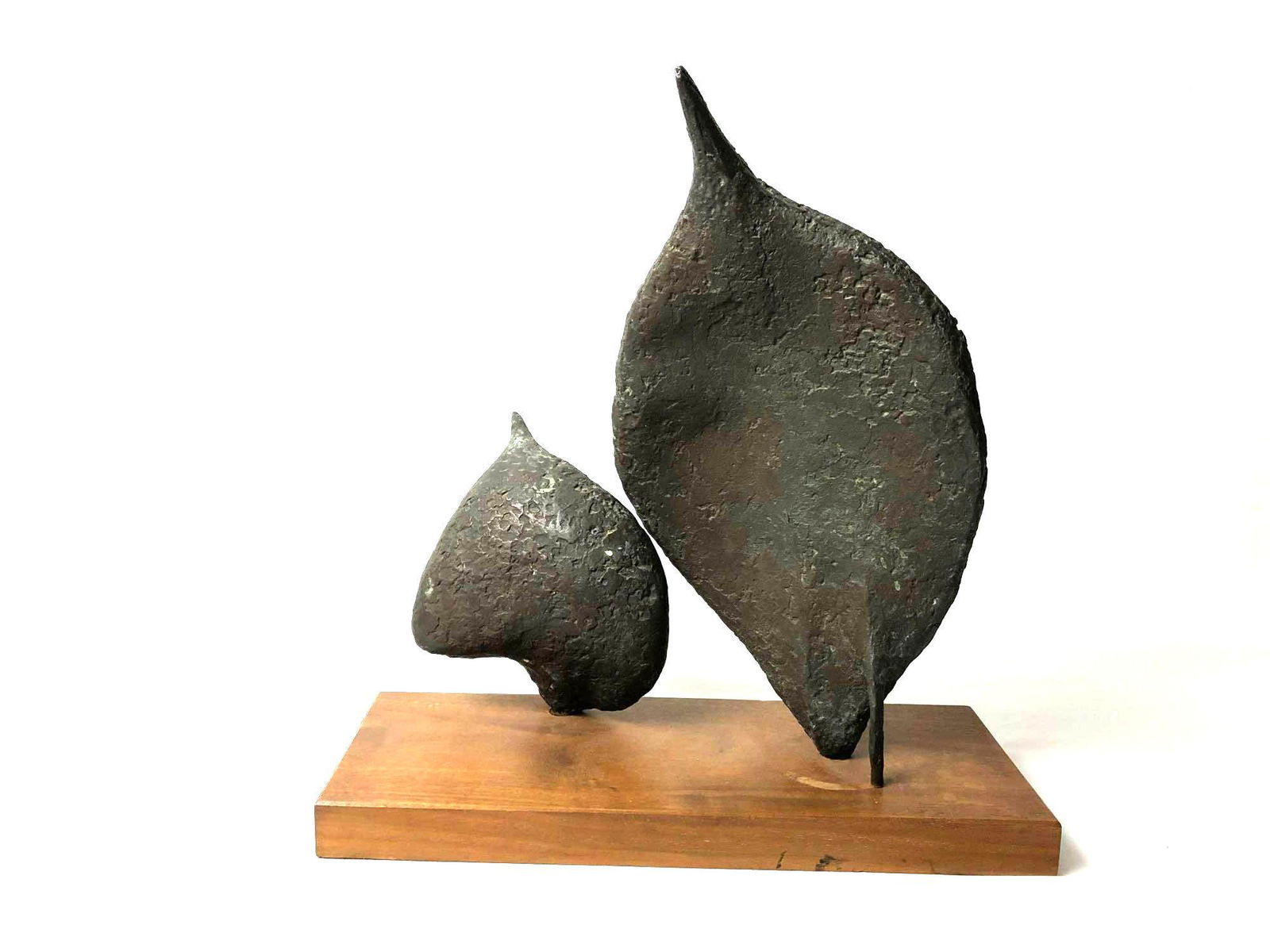 Vintage Signed Numbered Original Abstract Bronze Leaf (1 of 9)