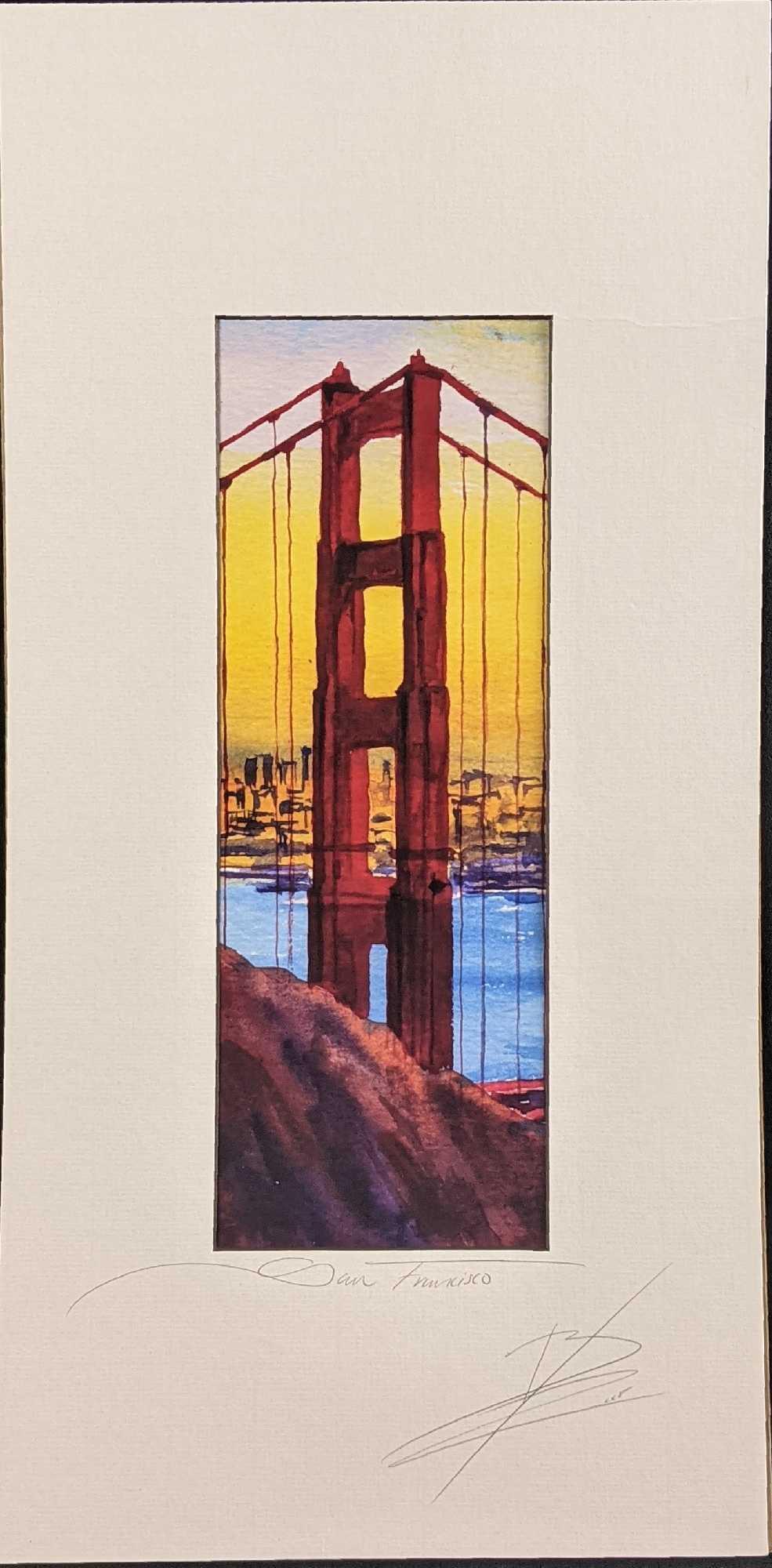 Original Watercolor On Paper Basia And Yuriy Golden (1 of 7)