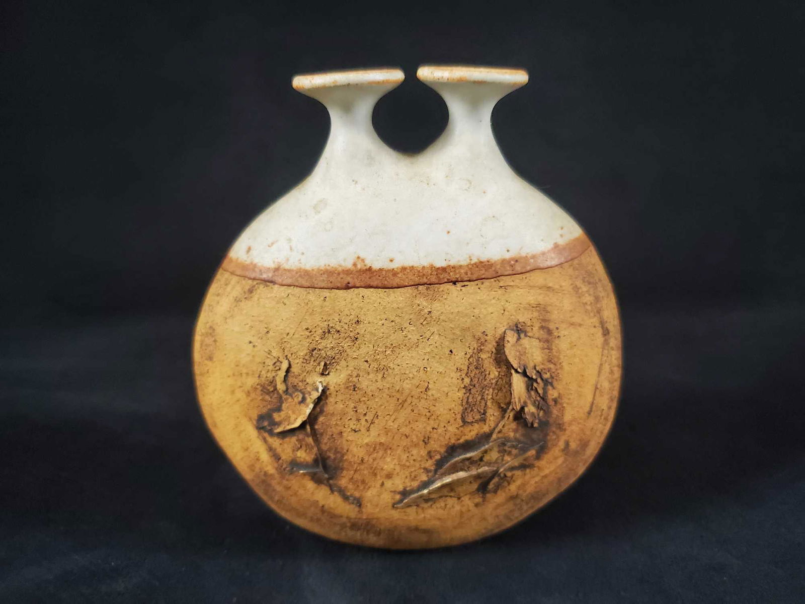 1960s Warren Hullow Stoneware Weed Pot Twig Vase A (1 of 7)