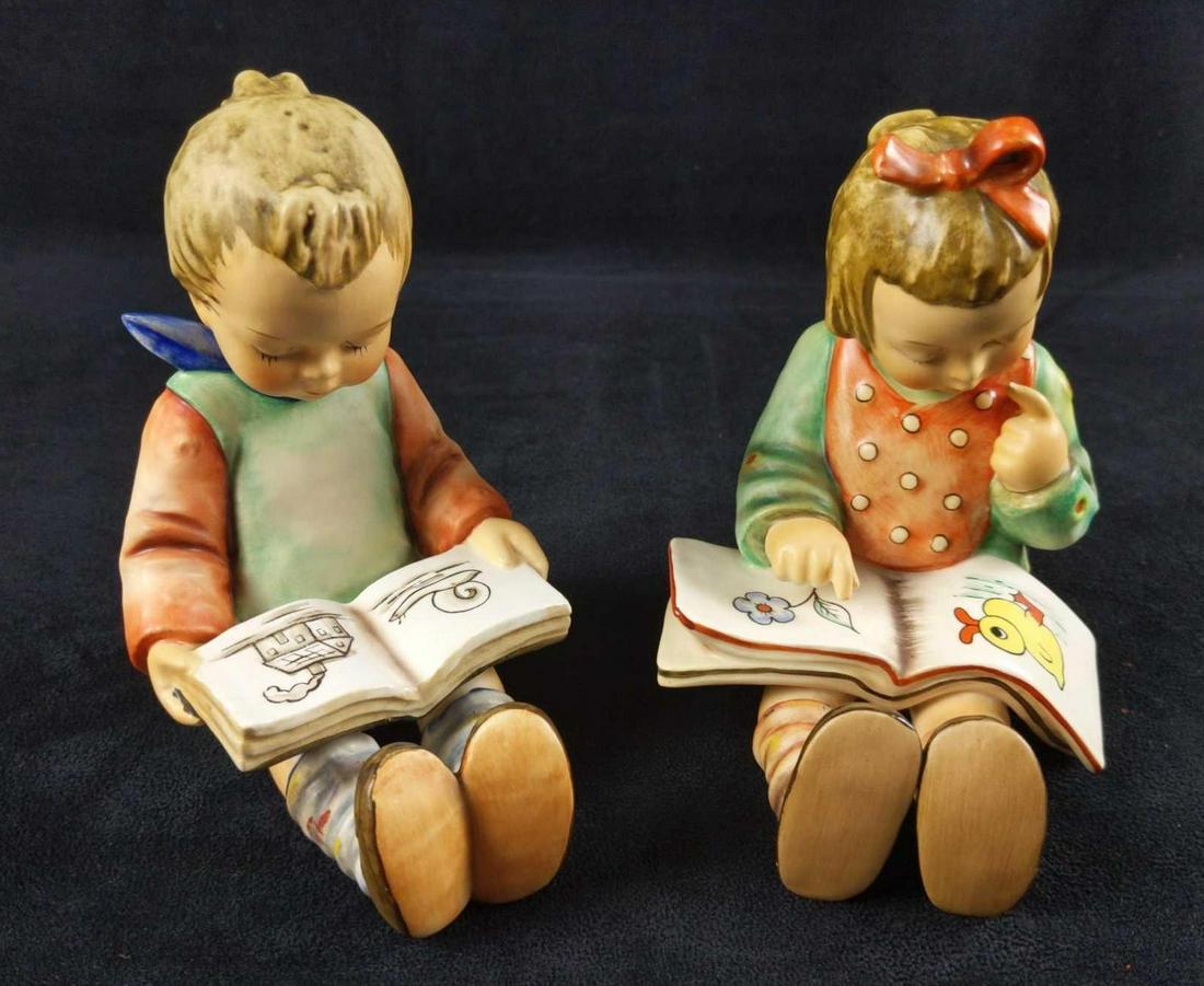 Vintage Hummel Bookworm Boy And Girl TMK6 (1 of 8)