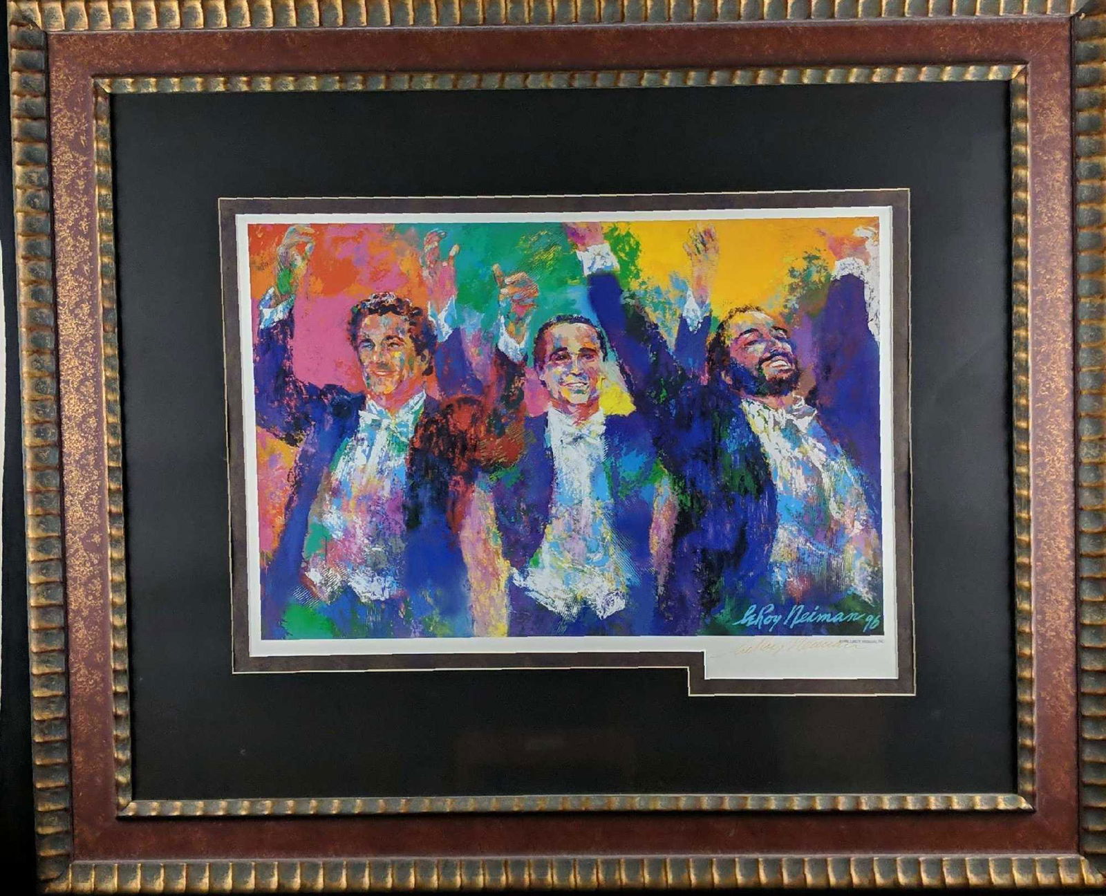 Hand Signed The Three Tenors by LeRoy Neiman W3 (1 of 9)