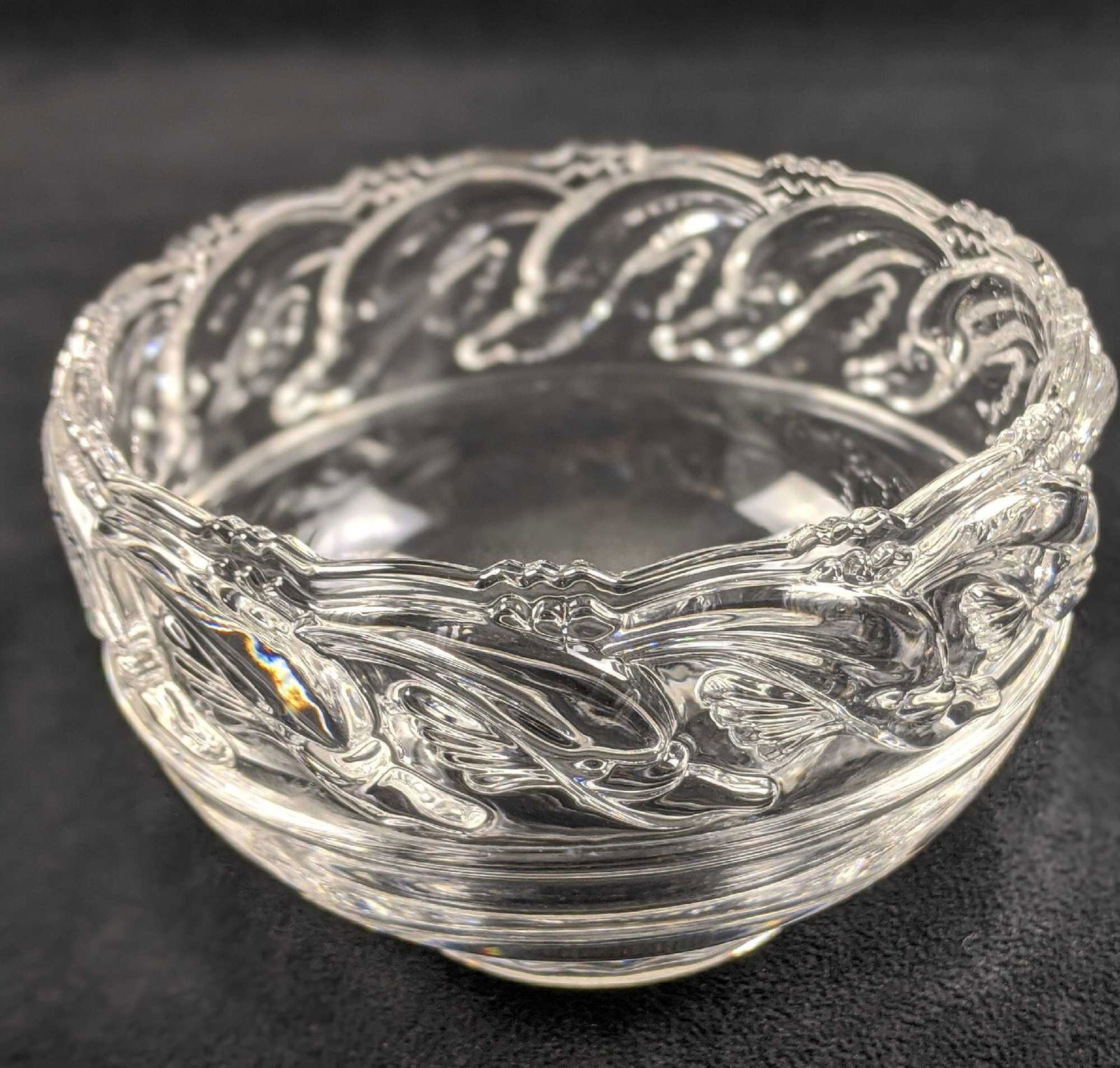 Vintage Tiffany Glass Bowl With Dolphin Design (1 of 9)