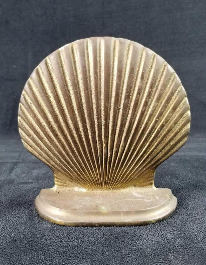 Brass Scallop Shell Bookend (1 of 6)