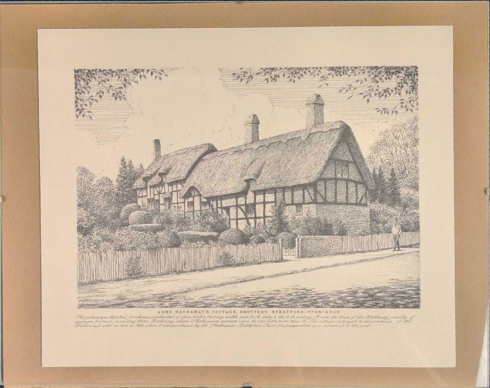 Vintage Anne Hathaway's Cottage John Mortlock Print (1 of 7)