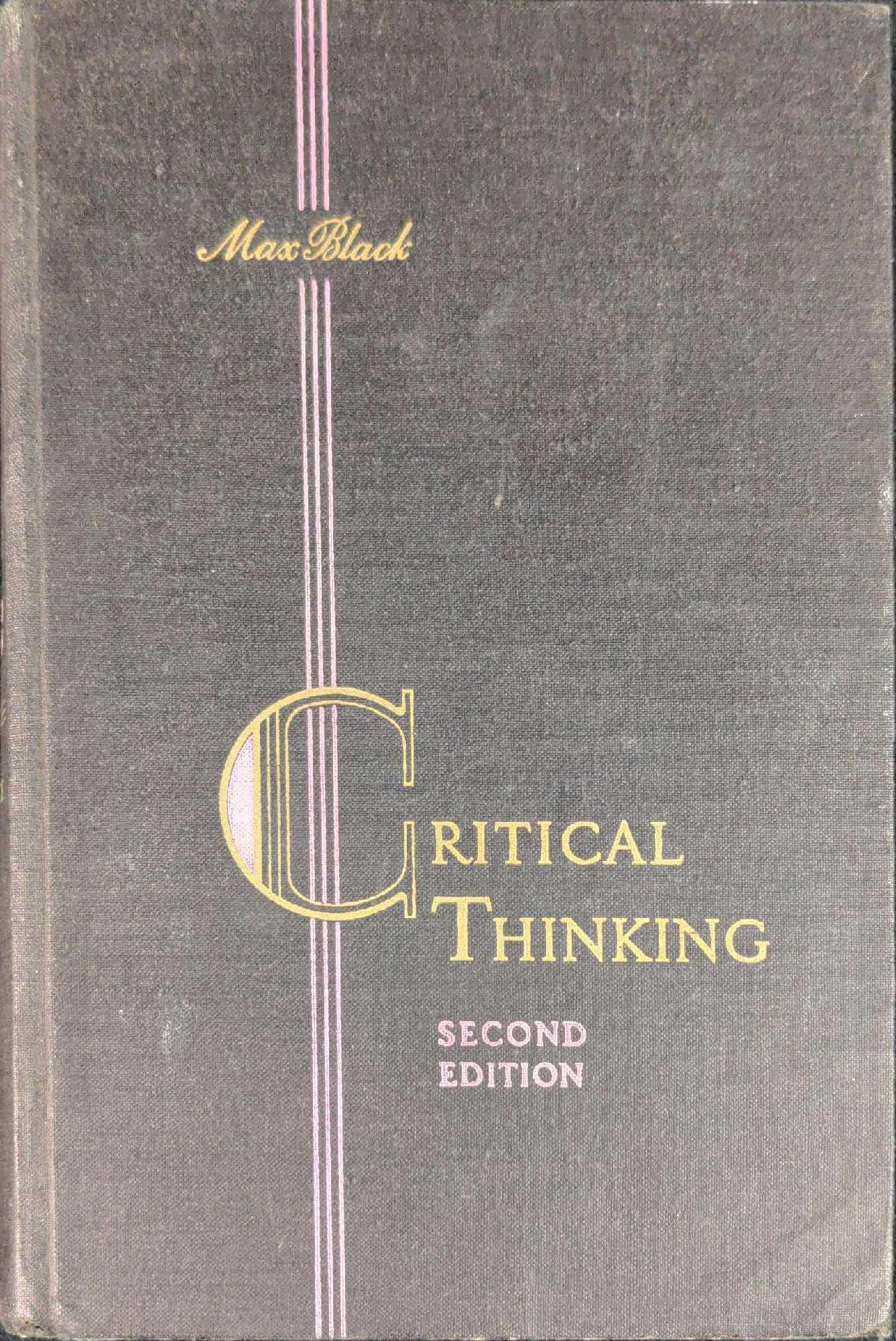 Critical Thinking Second Edition Max Black Hardcover (1 of 8)