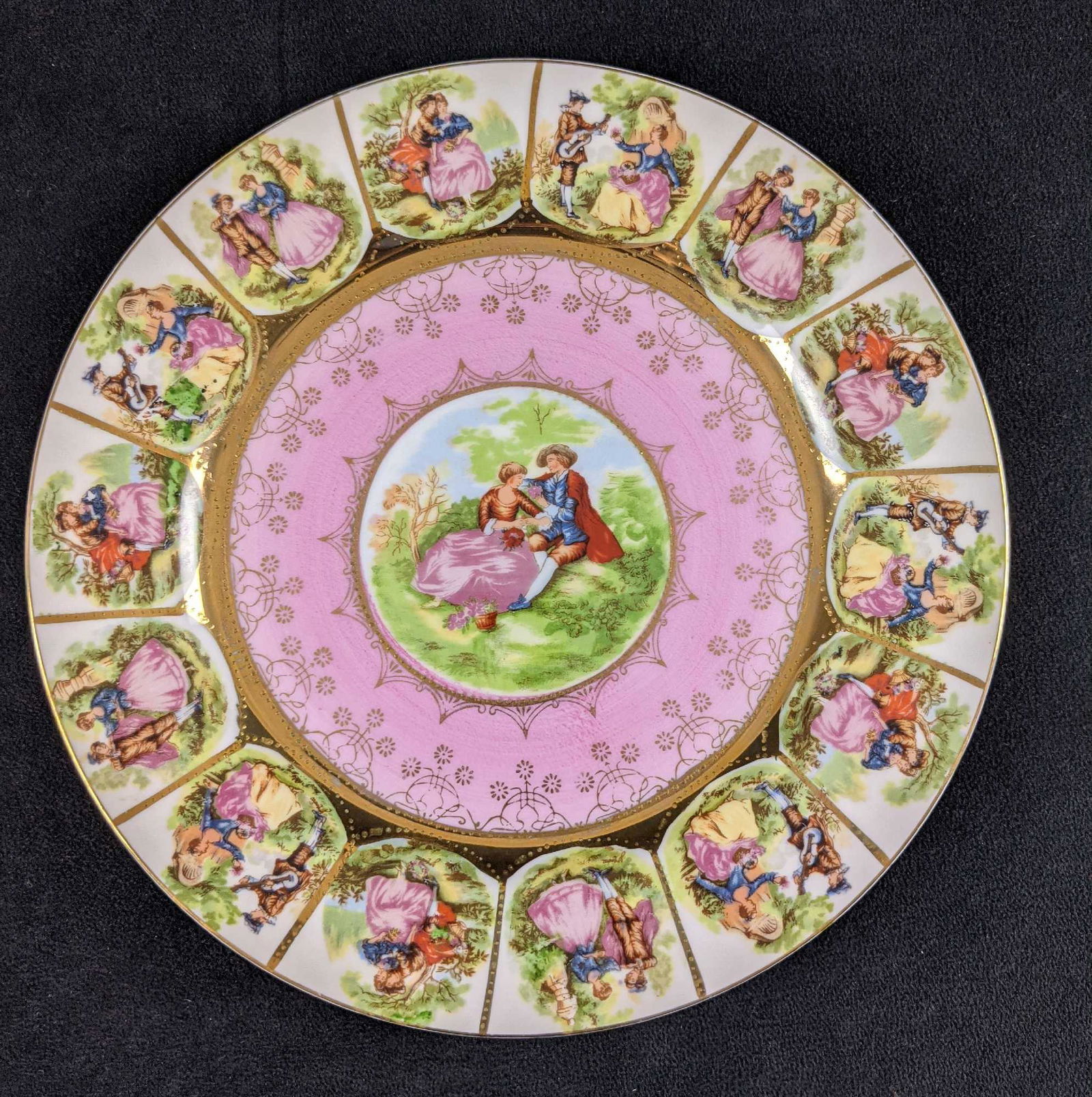 12 Repro Love Story Porcelain Plates Gold Glit (1 of 6)
