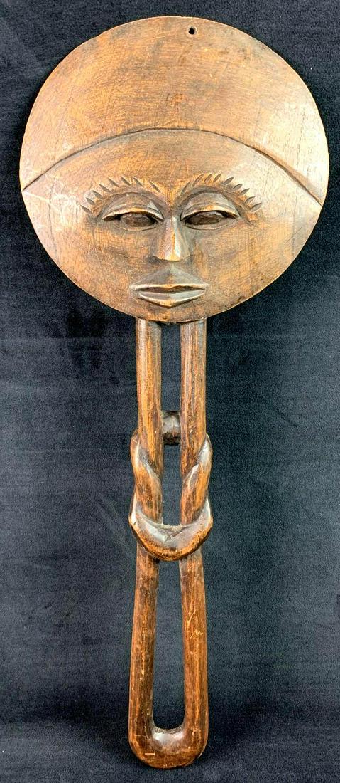 Wood Carved Wall Hanging Mask Decor (1 of 4)