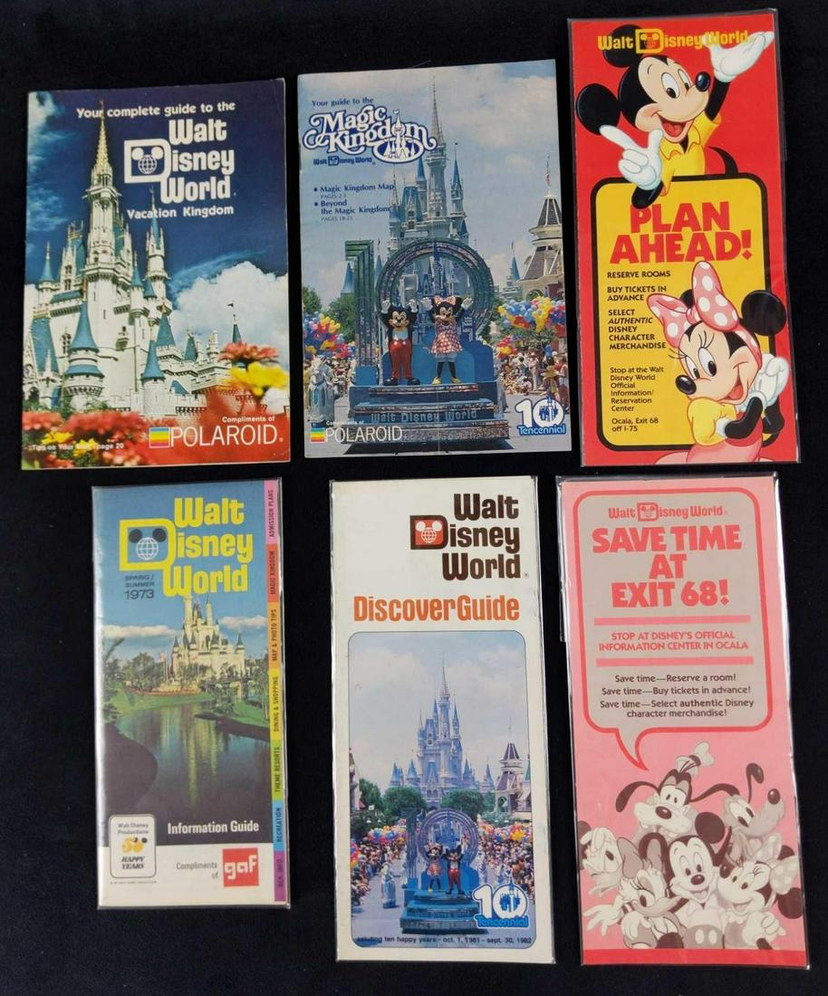 Six Vintage Walt Disney World Maps Guidebooks (1 of 12)