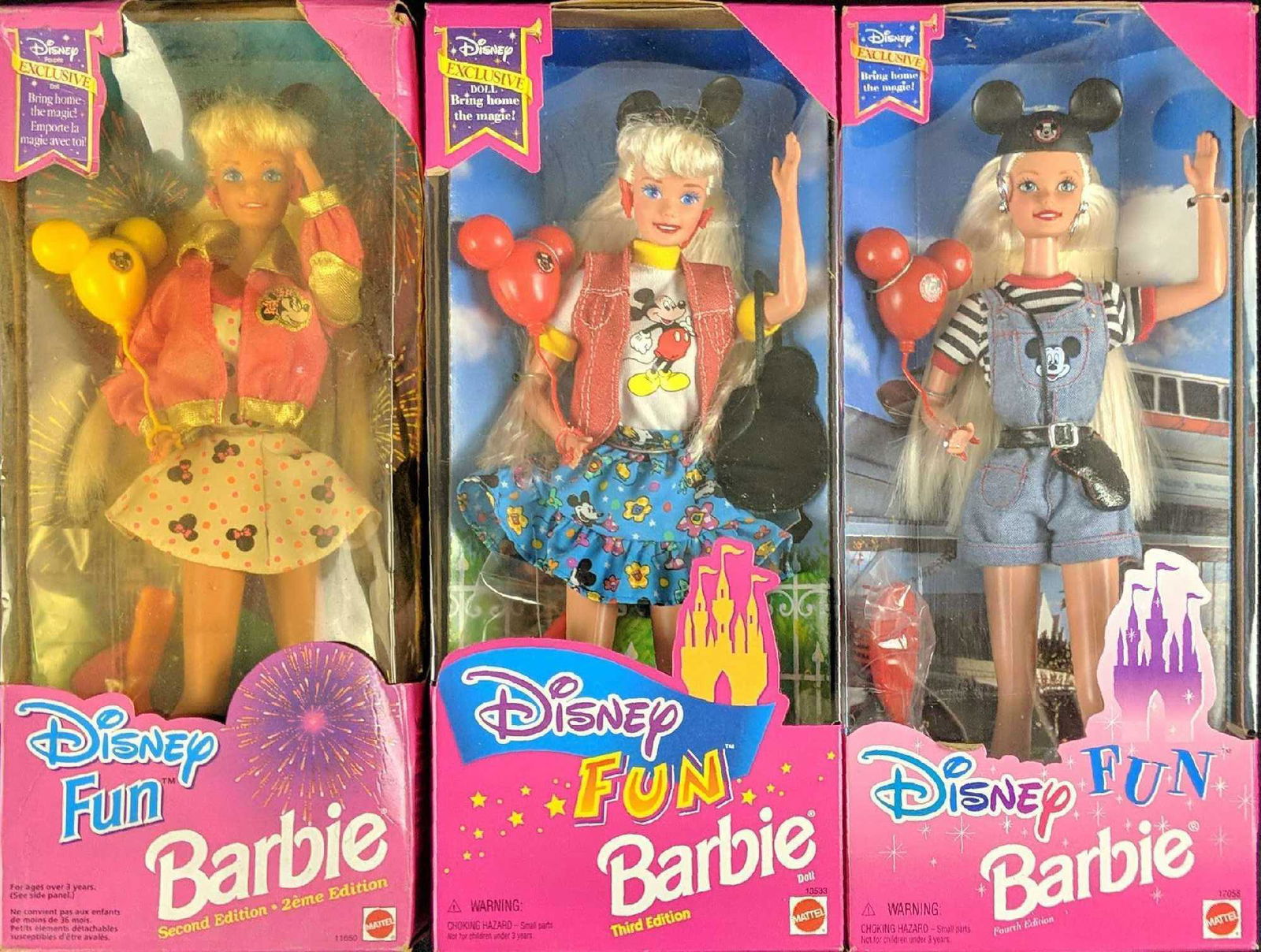 Three Disney Fun Special Edition Barbie Dolls (1 of 6)