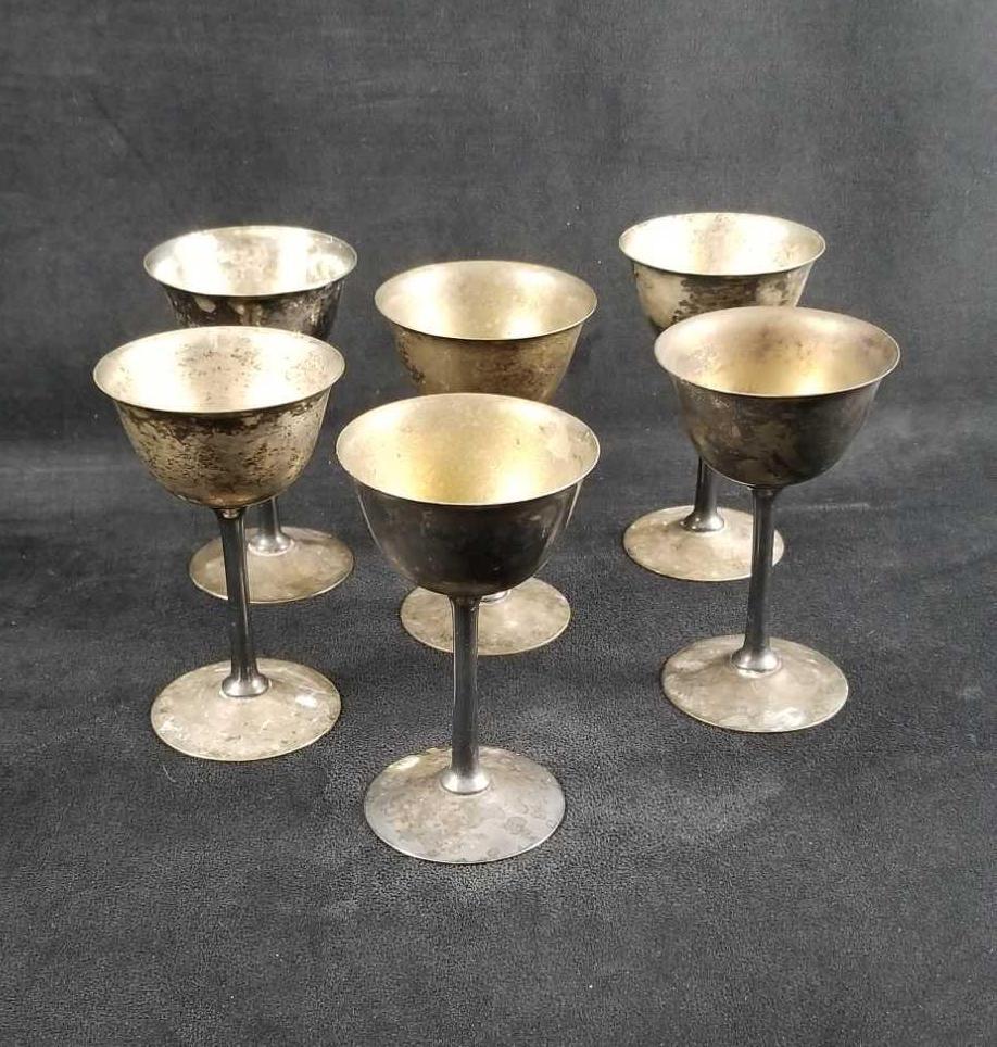 Homan Plate Nickel Silver W.M.Mounts USA 066 Goblets (1 of 7)