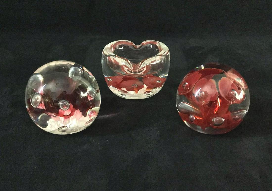 Glass Art Designer Joe Rice Ashtray Paperweight Lot (1 of 12)