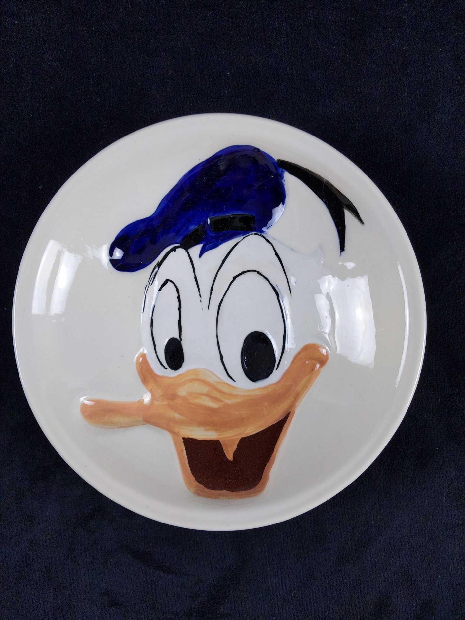1970s Disney Hand Painted Ceramic Donald Duck Bowl (1 of 7)
