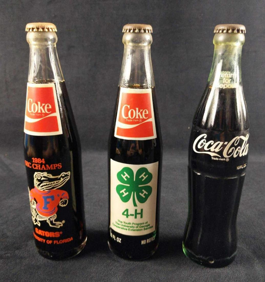Three Vintage Coca Cola Bottles Gators Rock Eagle (1 of 6)