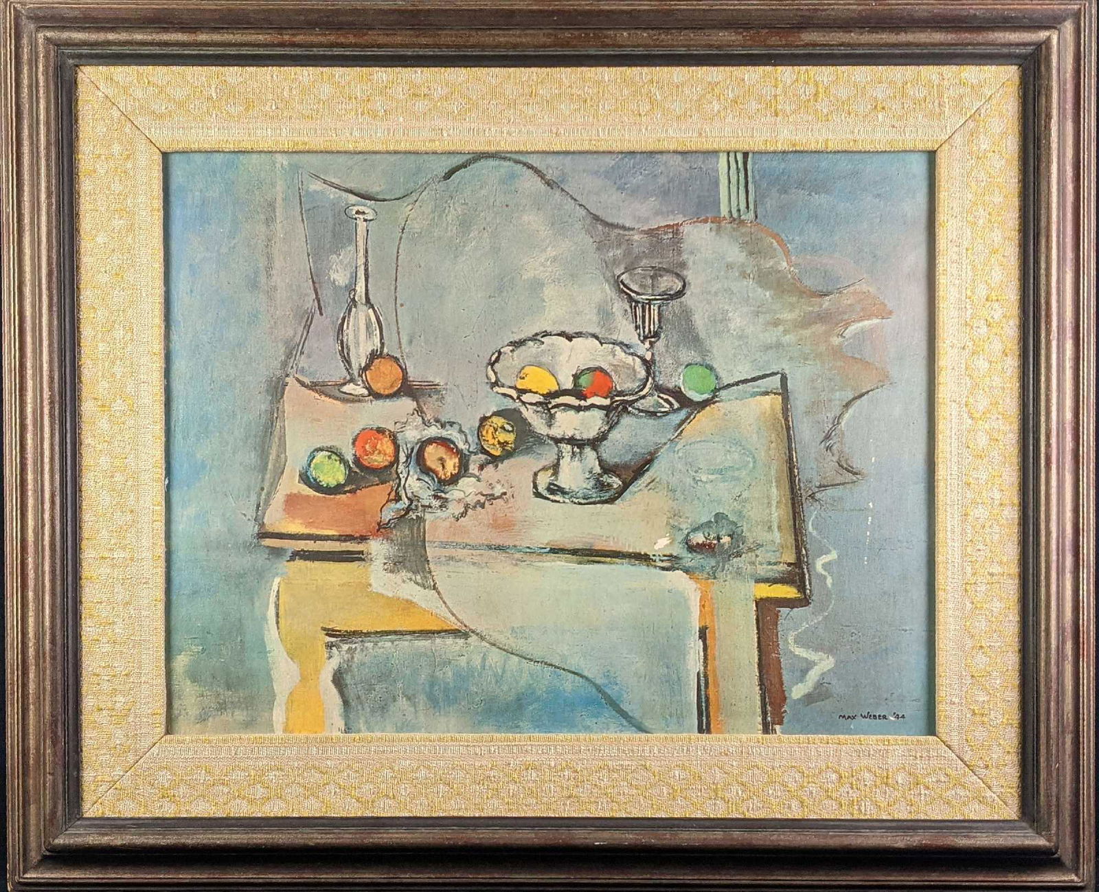 Vintage Max Weber Print Fruit Bowl Still Life (1 of 9)