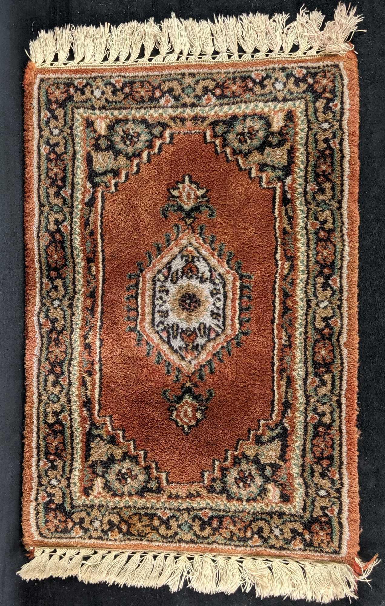 Vintage Mini Hand Woven Afghan Wool Rug (1 of 5)