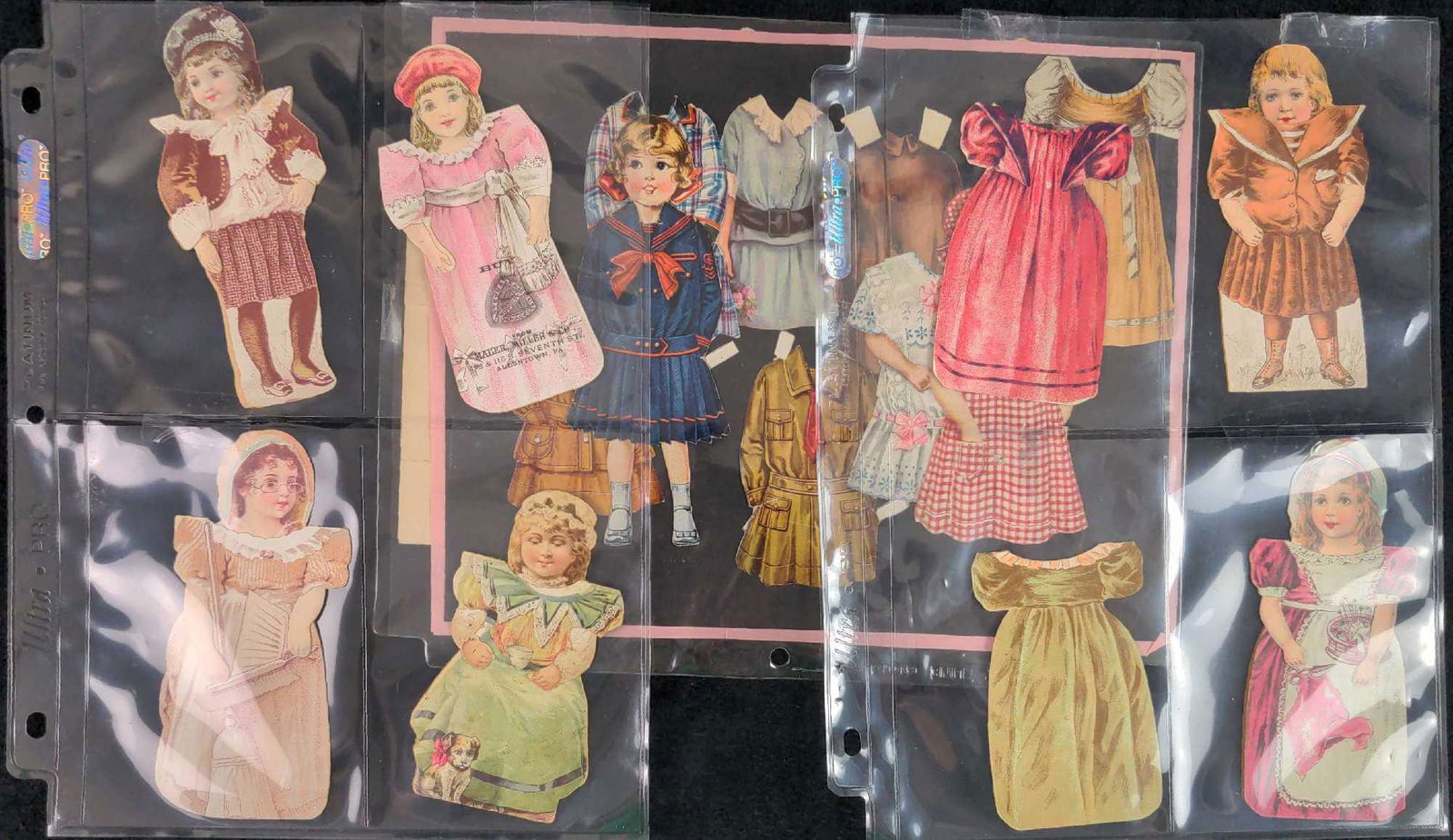 Vintage Victorian Trade Paper Doll Collection: Here are a collection of vintage Victorian trade paper dolls. These were placed in Ultra Pro Mylar Envelopes. They come from different sources such as the Worcester Salt Company, Clark's O.N.T Spool C