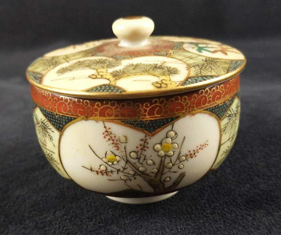 Vintage Asian Porcelain Trinket Bowl With Lid B (1 of 6)