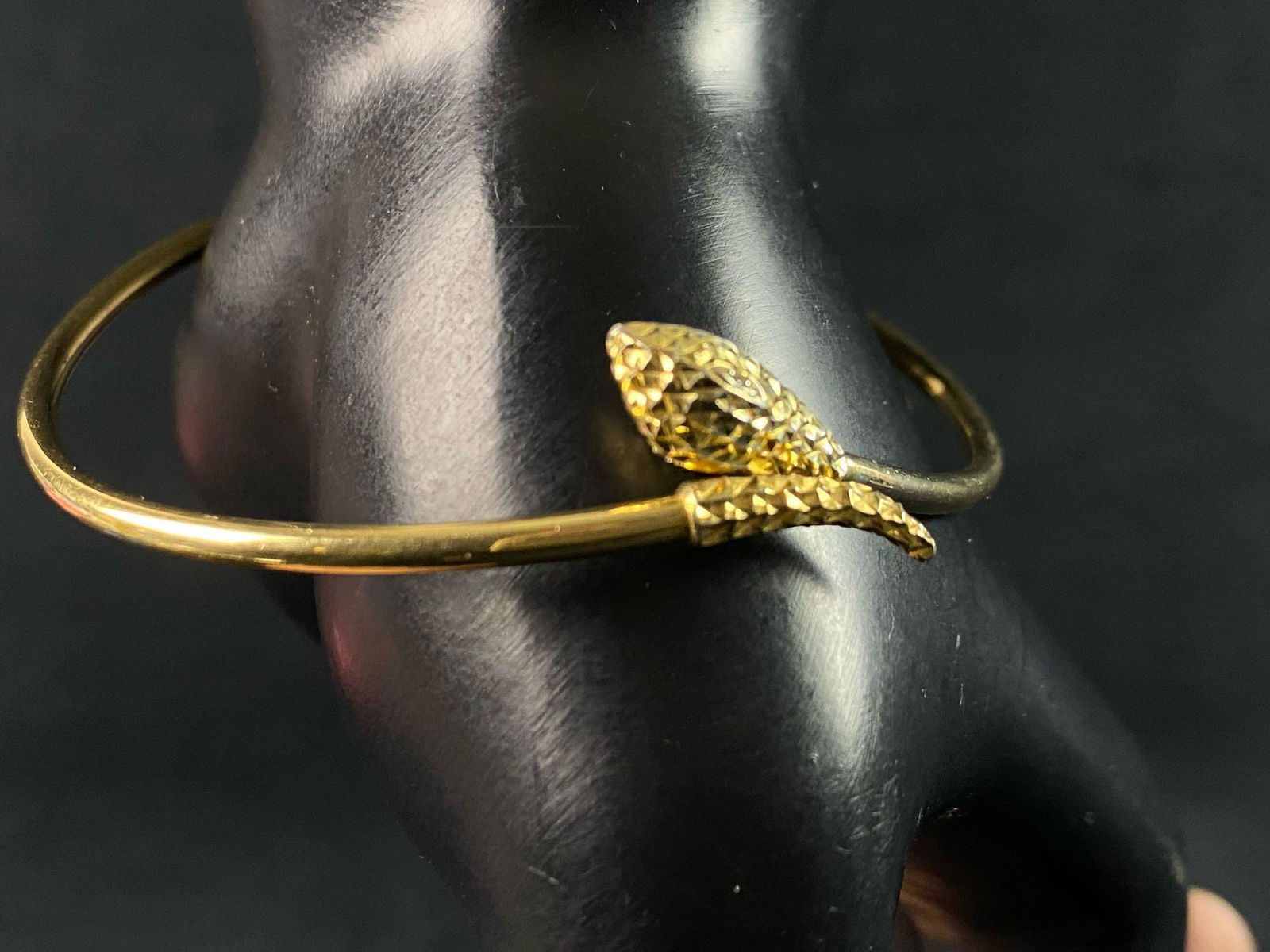 Unique Serpent 10K Gold Over Sterling 925 Bangle (1 of 7)