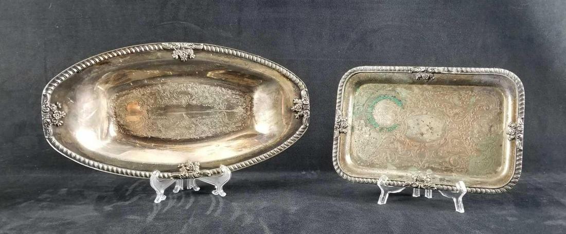 Antique Gotham Silver on Copper Serving Tray Lot 2 (1 of 10)